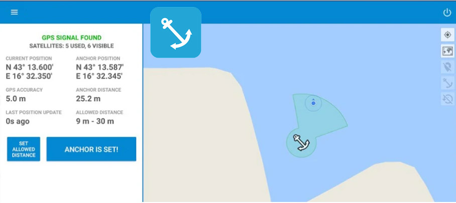 Is mijn anker losgeslagen? Met deze App houdt je een krabbend anker in de gaten