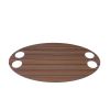 HPL Teak Inleg voor Ovale Boottafel