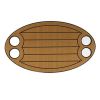 Foam Teak Inleg voor Ovale Boottafel