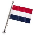 RVS 316 Vlaggenstok 90 cm Compleet met Houder en Nederlandse Vlag
