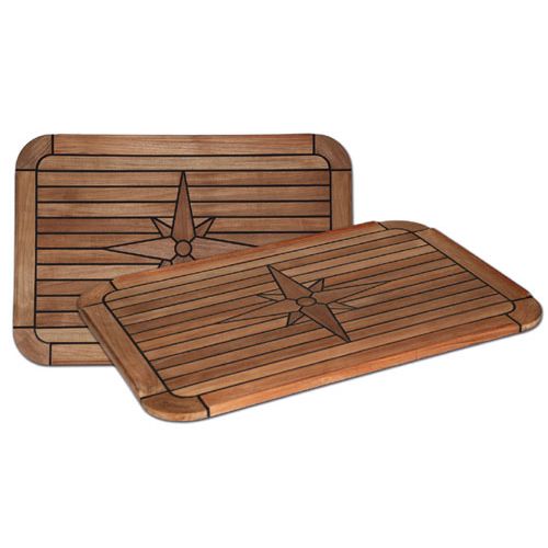 "Soft Square" Los Tafelblad 16mm, bovenzijde teak