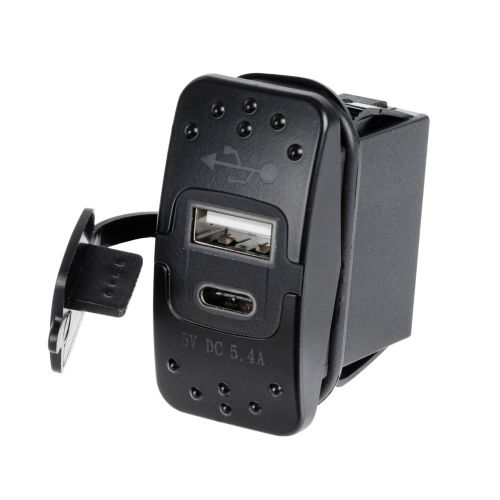 CarlingSwitch 12/24 volt met USB A en C stopcontact.