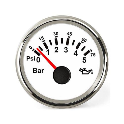 Hollex oliedrukmeter 0-5 Bar wit Hollex oliedrukmeter 0-5 Bar wit