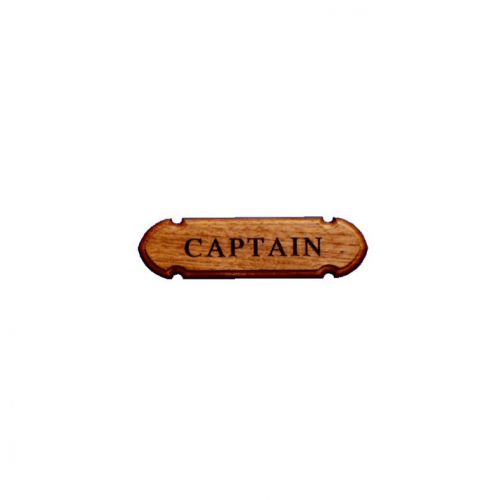 Naamplaat Teak 'Captain'