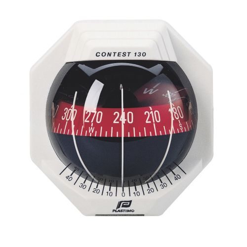 Plastimo Contest 130 Kompas Schotmontage wit rode roos