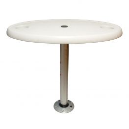 Ovale tafel, verwijderbaar, 46 x 76cm, incl. poot en voet