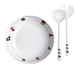 Scheepsservies Regata Saladeschaal met saladebestek