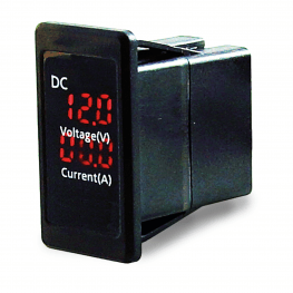 Voltmeter/Ampèremeter Digitaal LED 12-24 Volt model 'Switch'