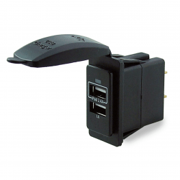 12/24 Volt USB Inbouwstopcontact model "switch"