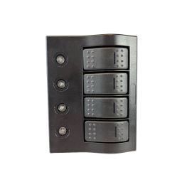 1852 Schakelpaneel met 4 Schakelaars, Automatische Zekeringen en LED Indicatie