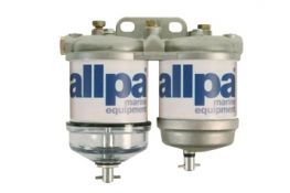 Allpa Dubbel Dieselfilter met Waterafscheider Kunststof/Aluminium