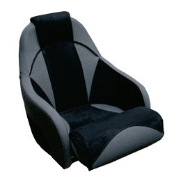 Allpa Stuurstoel Ocean 51 Alcantara Flip-Up Grijs met Zwart