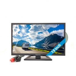 Alphatronics SL-19 DS 12 volt LED Camper TV 19 Inch met DVB-S/S2, DVB-T/T2, DVD en FastScan
