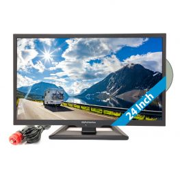 Alphatronics SL-24 DS 12 volt LED TV met DVB-S/S2, DVB-T/T2, DVD en FastScan