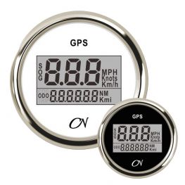CN GPS snelheidsmeter digitaal met Chromen ring Wit of Zwart