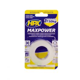 HPX Max Power dubbelzijdig tape transparant.