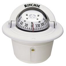 Inbouwkompas Ritchie Explorer F-50W 70 mm Roos Wit