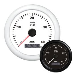 KUS Toerenteller 4000 rpm Benzine met Digitale Uren Teller Wit of Zwart