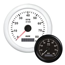 KUS Toerenteller 8000 rpm Benzine met Digitale Uren Teller Wit of Zwart