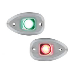 Lalizas Micro LED Navigatielicht Bak- & Stuurboord Set Chroom Zijmontage Schroefmontage