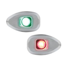 Lalizas Micro LED Navigatielicht Bak- & Stuurboord Set Chroom Zijmontage Zelfklevend