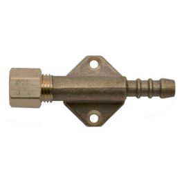Messing muurplaat 8mm knel x 8mm slangpilaar