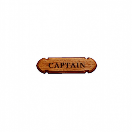  Naamplaat Teak 'Captain'
