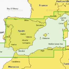 Navionics Waterkaart Platinum+ Regular NPEU010R Spaanse Kust & Middellandse Zee - Preloaded MSD