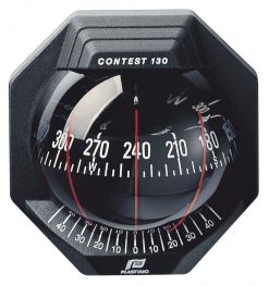 Plastimo Contest 130 kompas hellend schotmontage zwart met zwarte roos