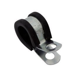 RVS P-clips rubber ommanteling 8mm