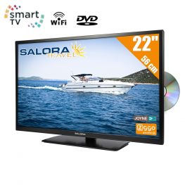 Salora Travel 12 volt 22 inch HD SMART TV met Wifi en DVD-Speler DVB-T2-S2-C