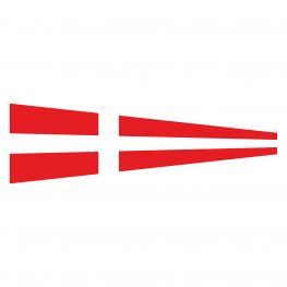 Seinvlag Nummer 4 - 25 x 88 cm