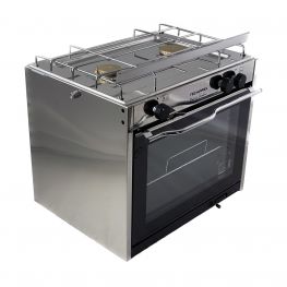 Techimpex 'Classic' 2 pits gaskomfoor en oven 