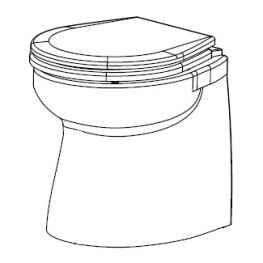 Toiletpot Recht voor Johnson Pump Silent Premium Standaard Toilet