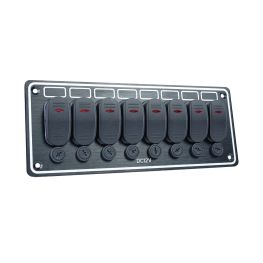 Waterdicht schakelpaneel met 8 schakelaars