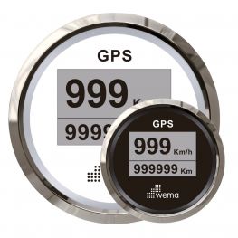 Wema Digitale GPS Snelheidsmeter Silver Gauge Serie 58mm