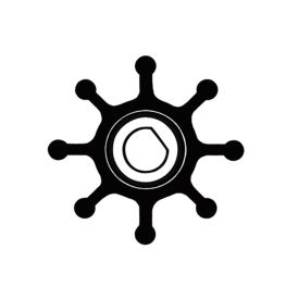 Jabsco Impeller 14750-0001B As 8 Enkel Plat 8-Blads