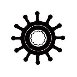 Jabsco Impeller 17935-0001B, 5 As 25,4 Kartel 12-Blads