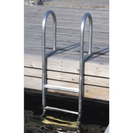 Zwemtrap voor steiger, aluminium, 3 treden, zwemsteiger