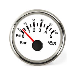 Hollex oliedrukmeter 0-5 Bar wit