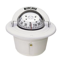 Inbouwkompas Ritchie Explorer F-50W 70 mm Roos Wit