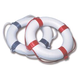 Reddingsboei Wit/Blauw met Grijplijn