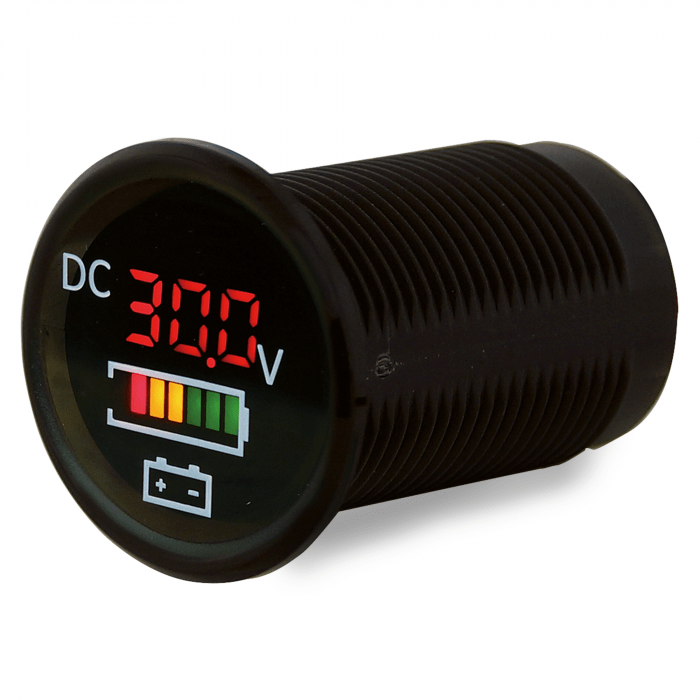 mat Positief huis Voltmeter met accu indicator Digitaal LED 12-24 Volt | Voordelig bij -  Nautic Gear