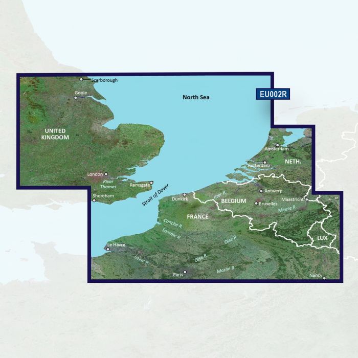 Absoluut persoonlijkheid marketing Garmin Blue Chart G3 Waterkaart VISION Zuid Nederland, oost engeland, belgie  - Nautic Gear
