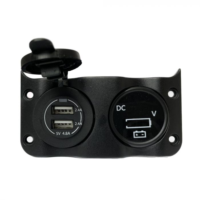 Talamex Paneel met USB stopcontact en Volt/Accu Indicator - Nautic Gear