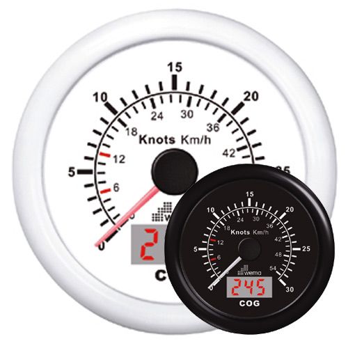 WEMA GPS Geschwindigkeitsmesser bis 15 Knoten bzw. 27 km/h, schwarz